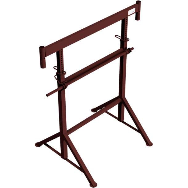 Crank-operated scaffolding jack K1200 | Width: 1.20 m | Height: 1.20 m - 1.95 m | painted brown